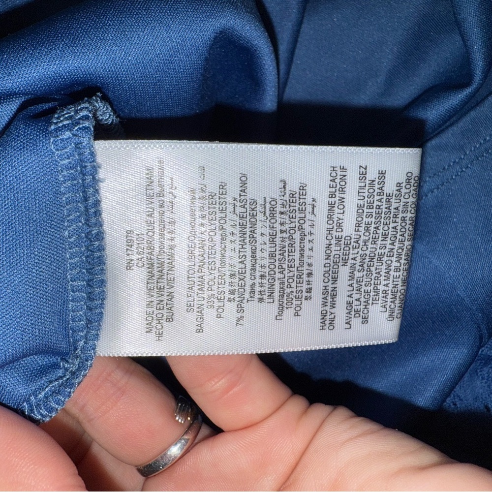 BCBGeneration Blue Eyelet Ruffle Mini Dress Cottagecore Coquette-‎ Medium - Picture 9 of 9